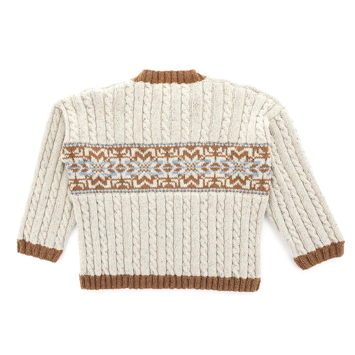 Nordic Cabled Knit Pullover made using Patons yarn