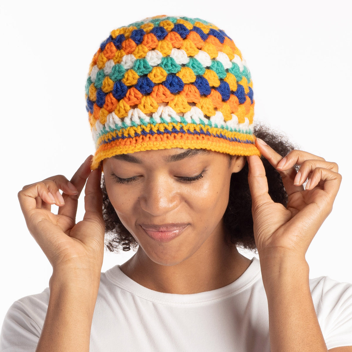 Crochet Hat made in Red Heart Super Saver Kits Yarn