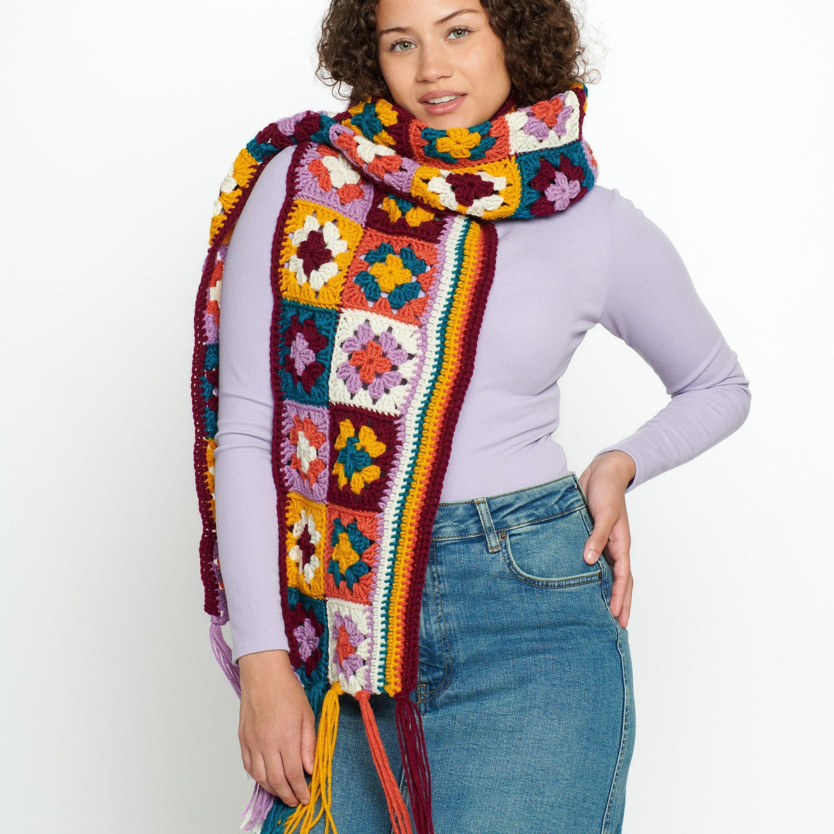 Crochet Scarf made in Red Heart Super Saver Yarn