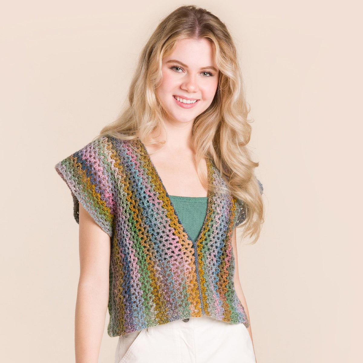 Crochet Vest made in Red Heart Yarn
