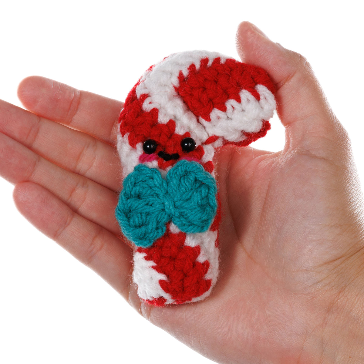 Crochet Dandy Cane Amigurumi made using Red Heart yarn