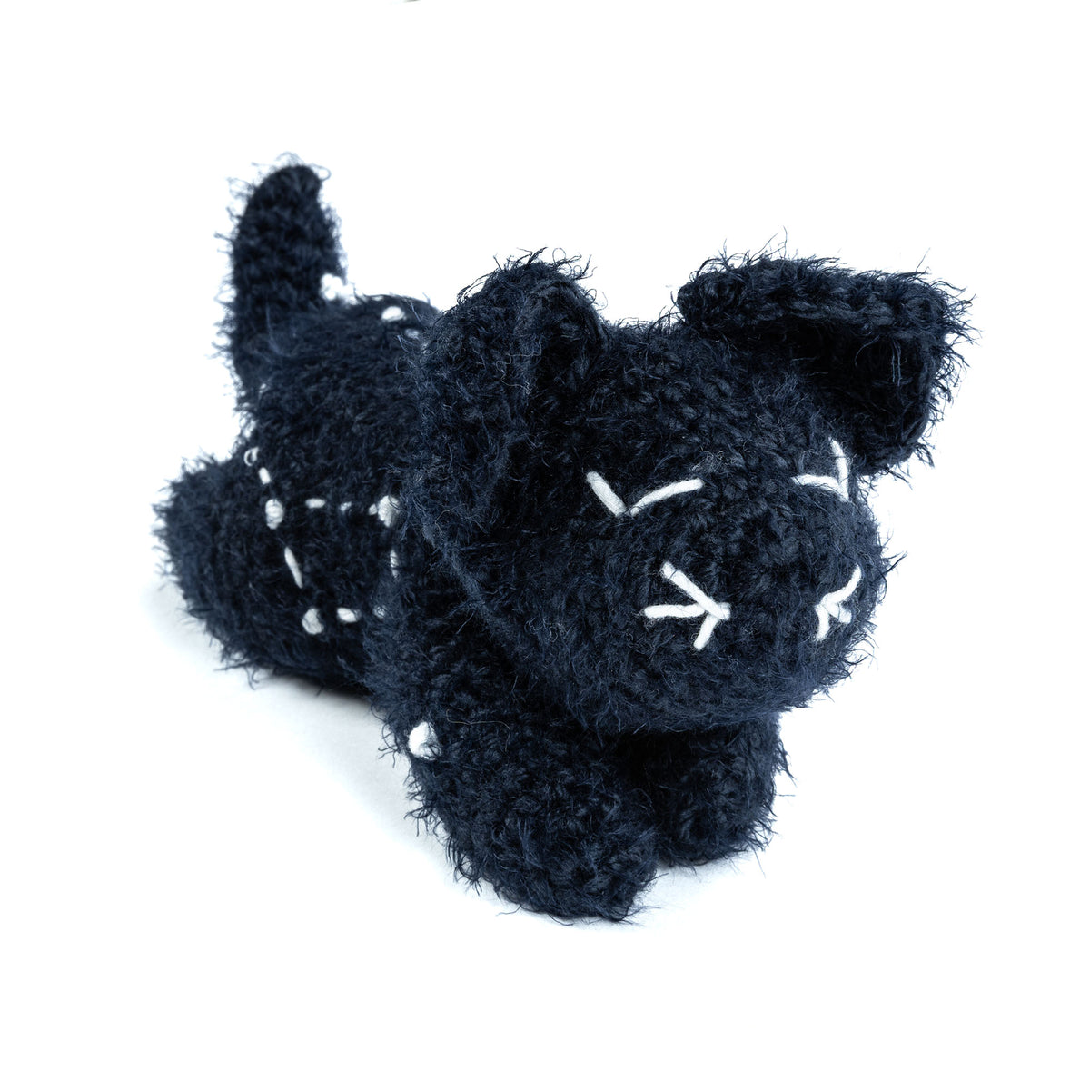 Crochet Sleepy Time Kitty made using Red Heart yarn