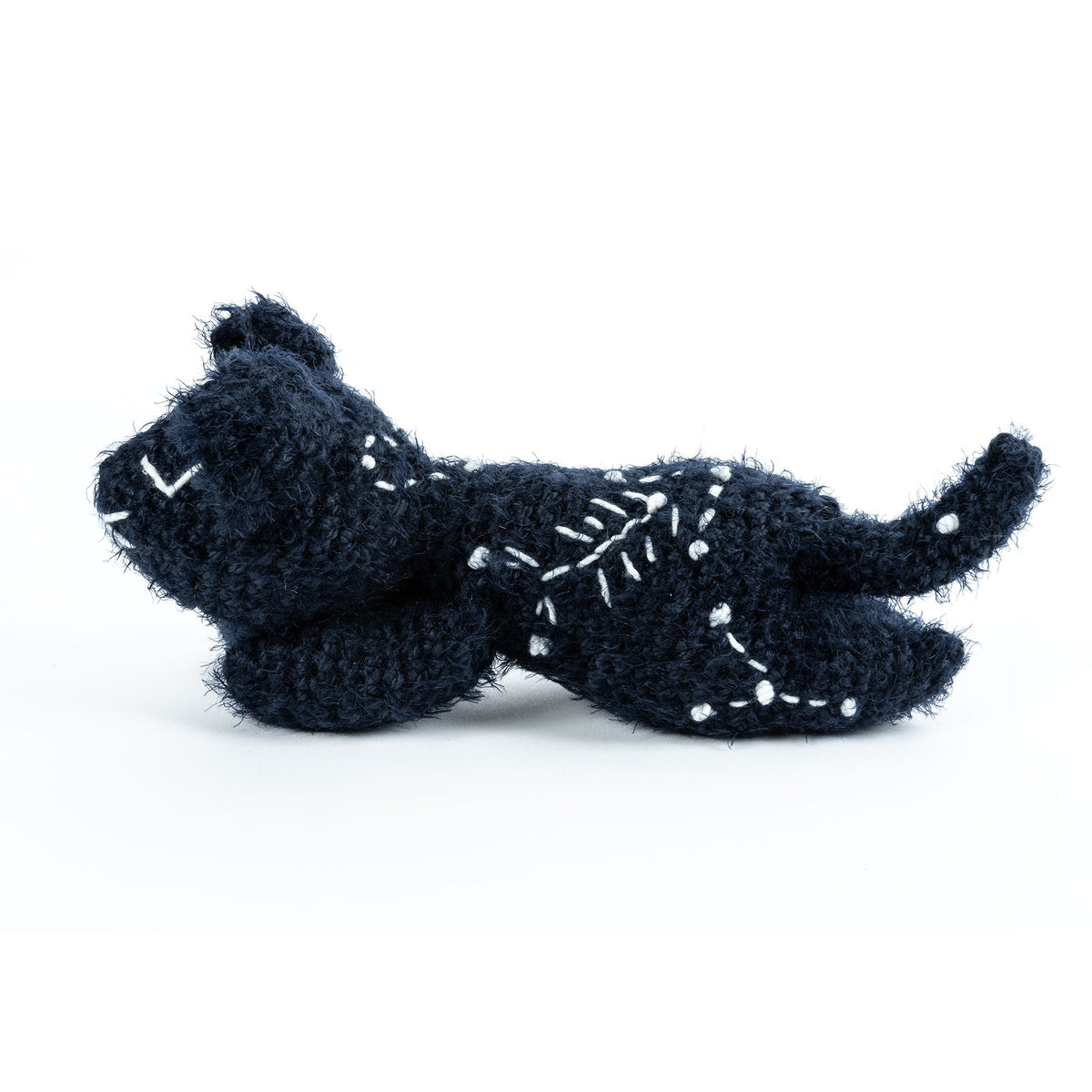 Crochet Sleepy Time Kitty made using Red Heart yarn