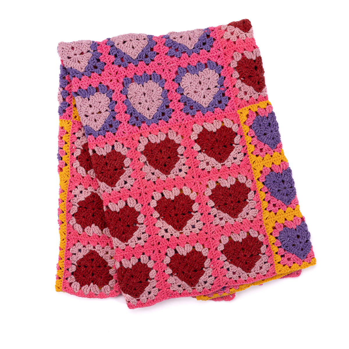 Crochet Lots ’O Love Blanket made using Red Heart yarn