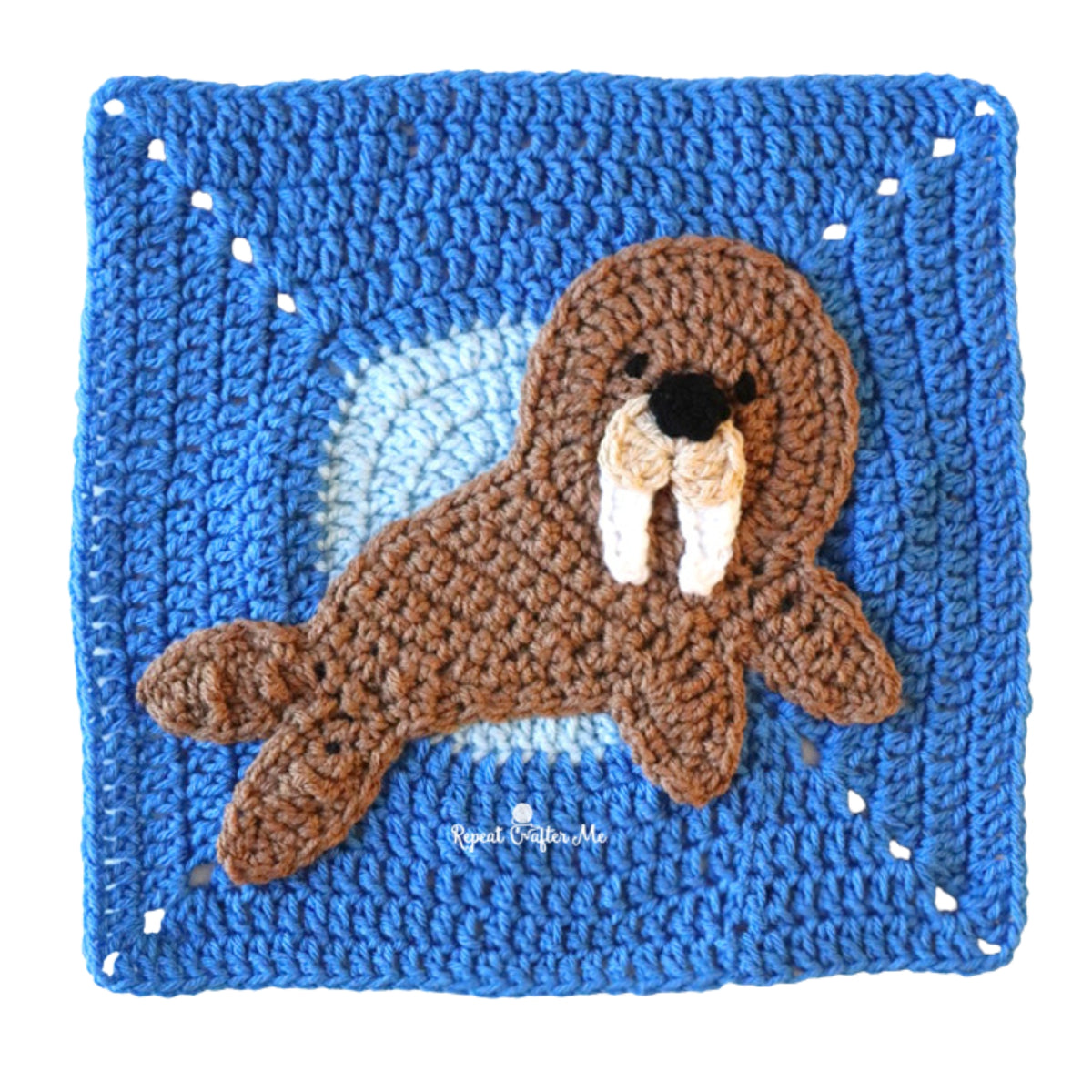Under The Sea Crochet Blanket made using Red Heart yarn in a styled lifestyle setting