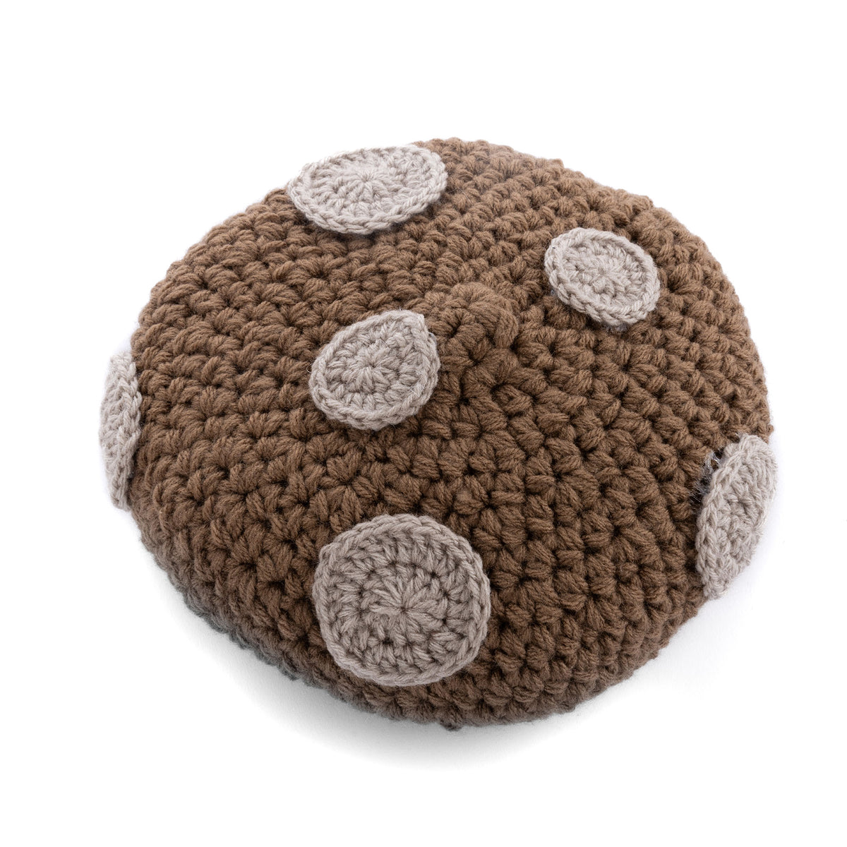 Forest Floor Crochet Basket made using Red Heart yarn in a styled lifestyle setting