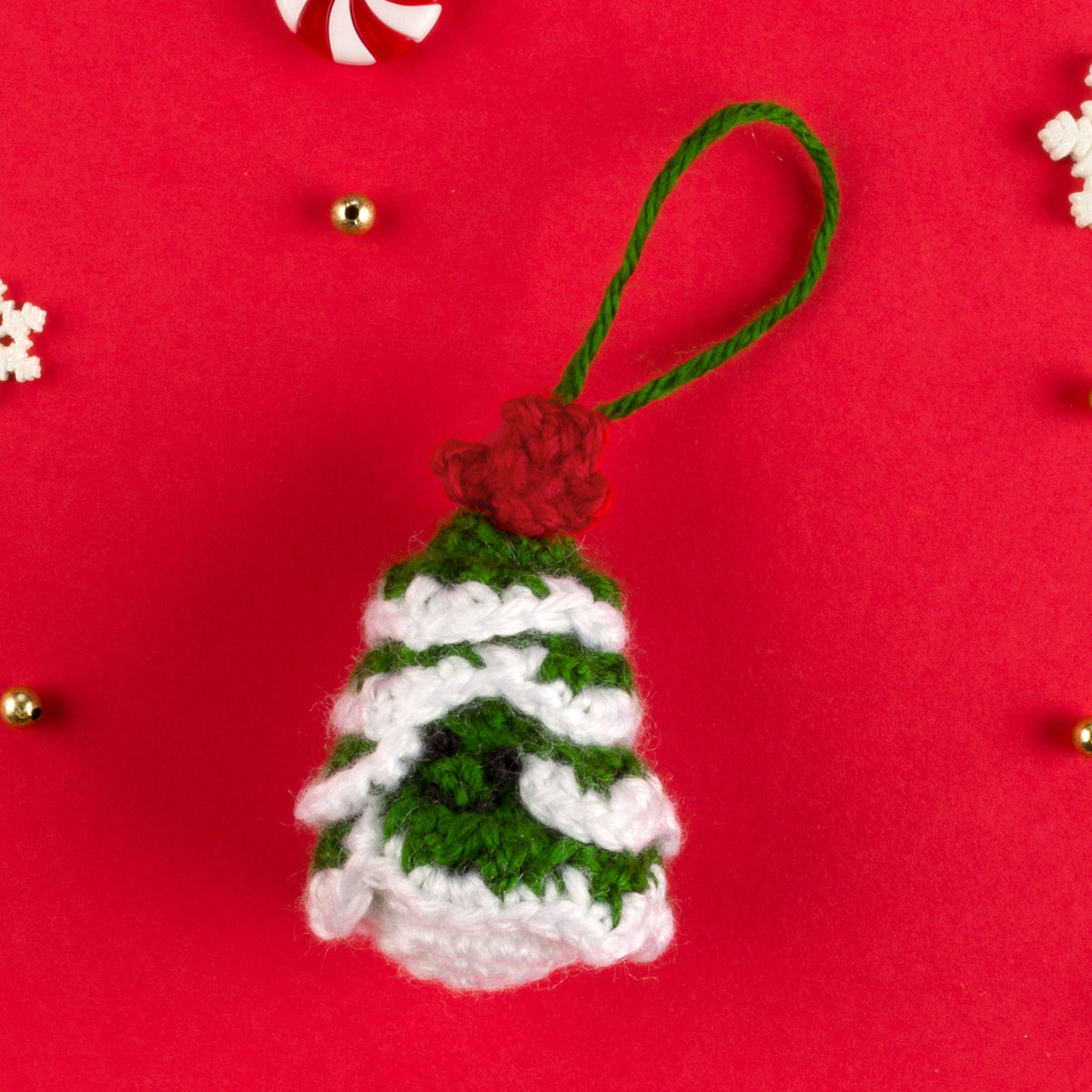 Advent Calendar Crochet Tree made using 2024 yarn