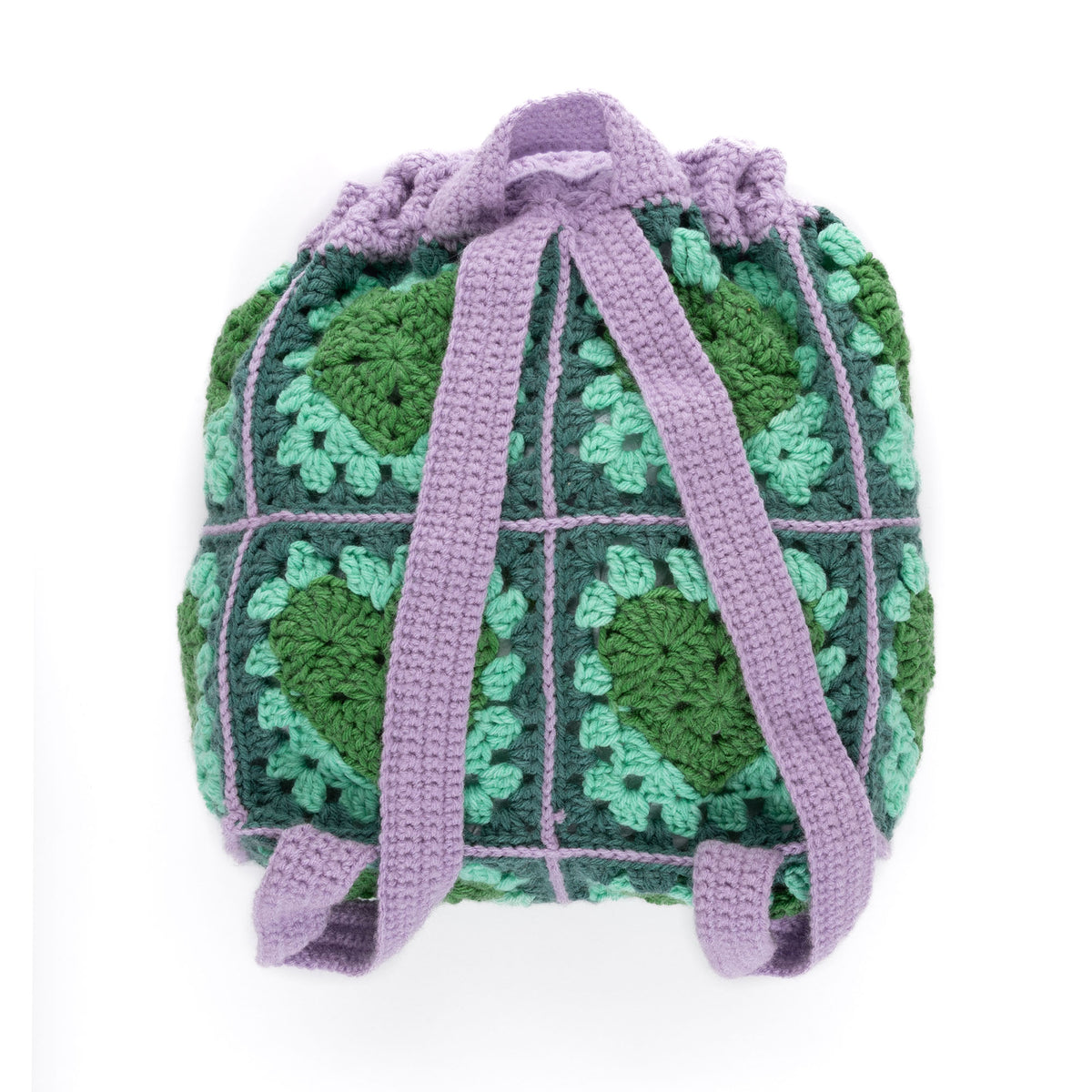 Pack A Heart Crochet Backpack made using Red Heart yarn