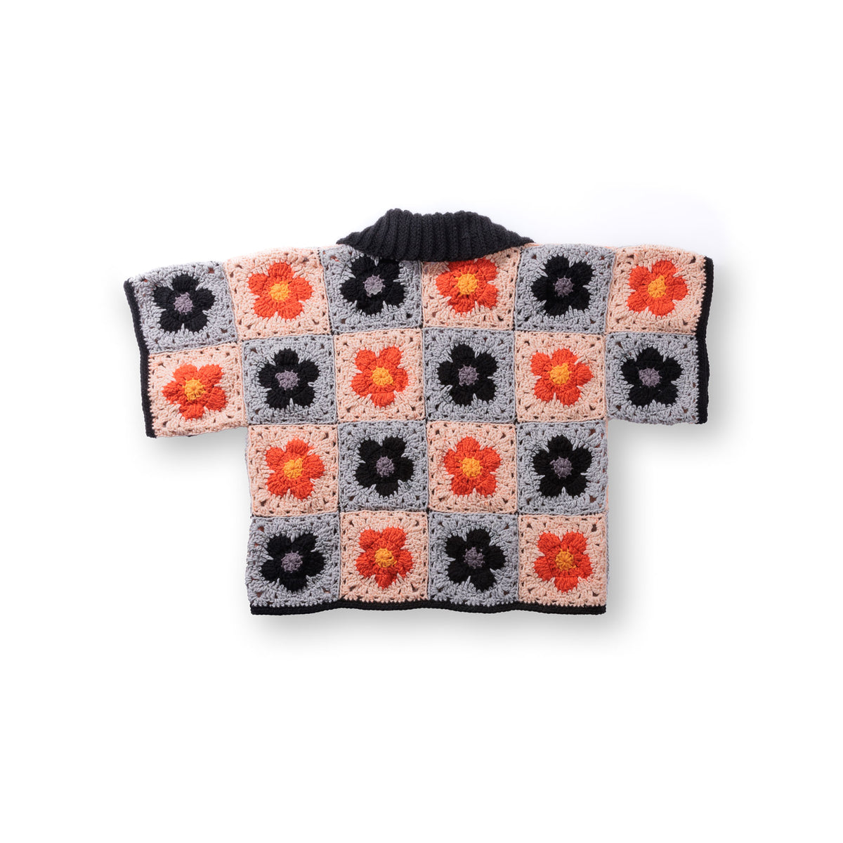 Crochet Blooming Grannies Cardigan made using Red Heart yarn