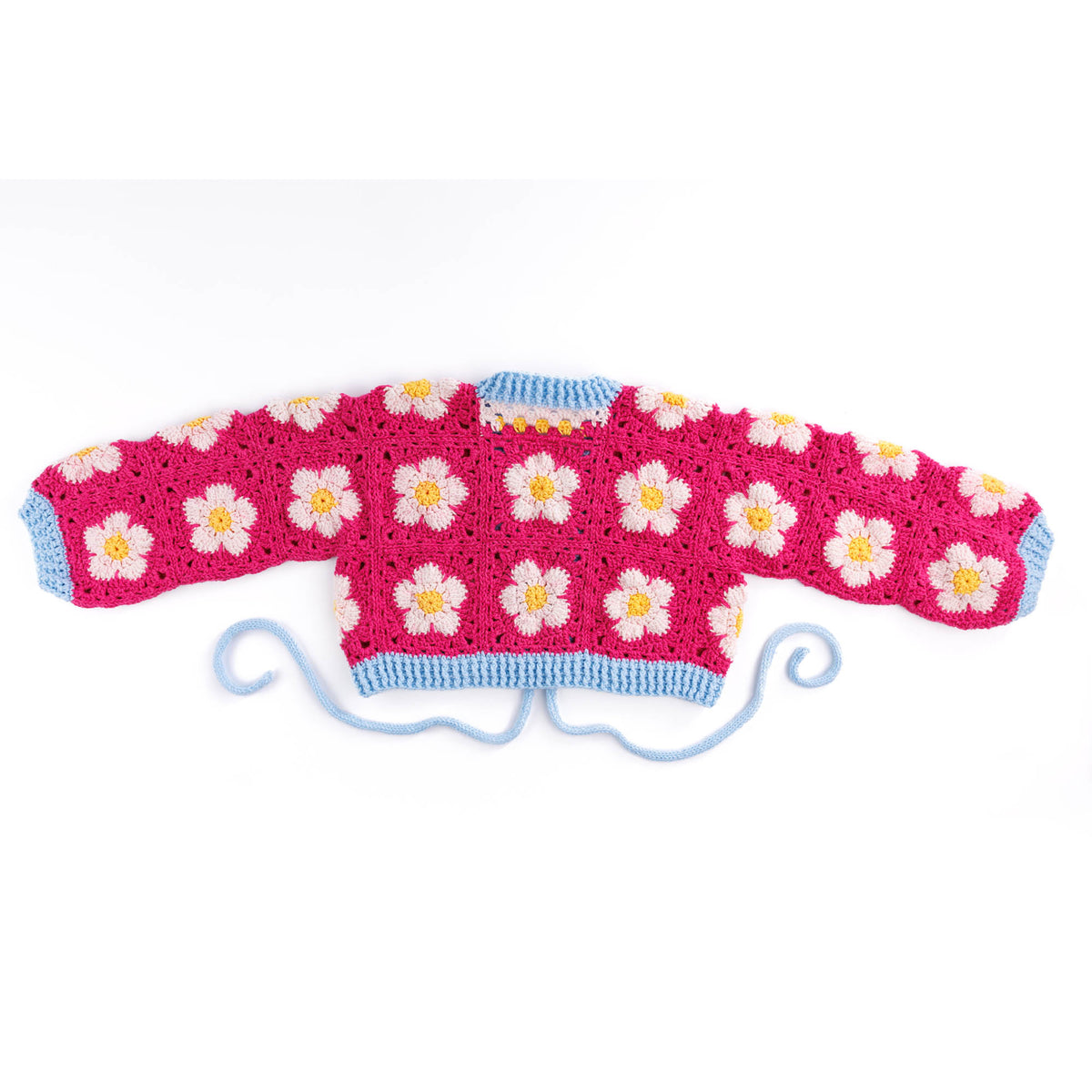 Crochet Perfect Posy Wrap Cardigan made using Red Heart yarn