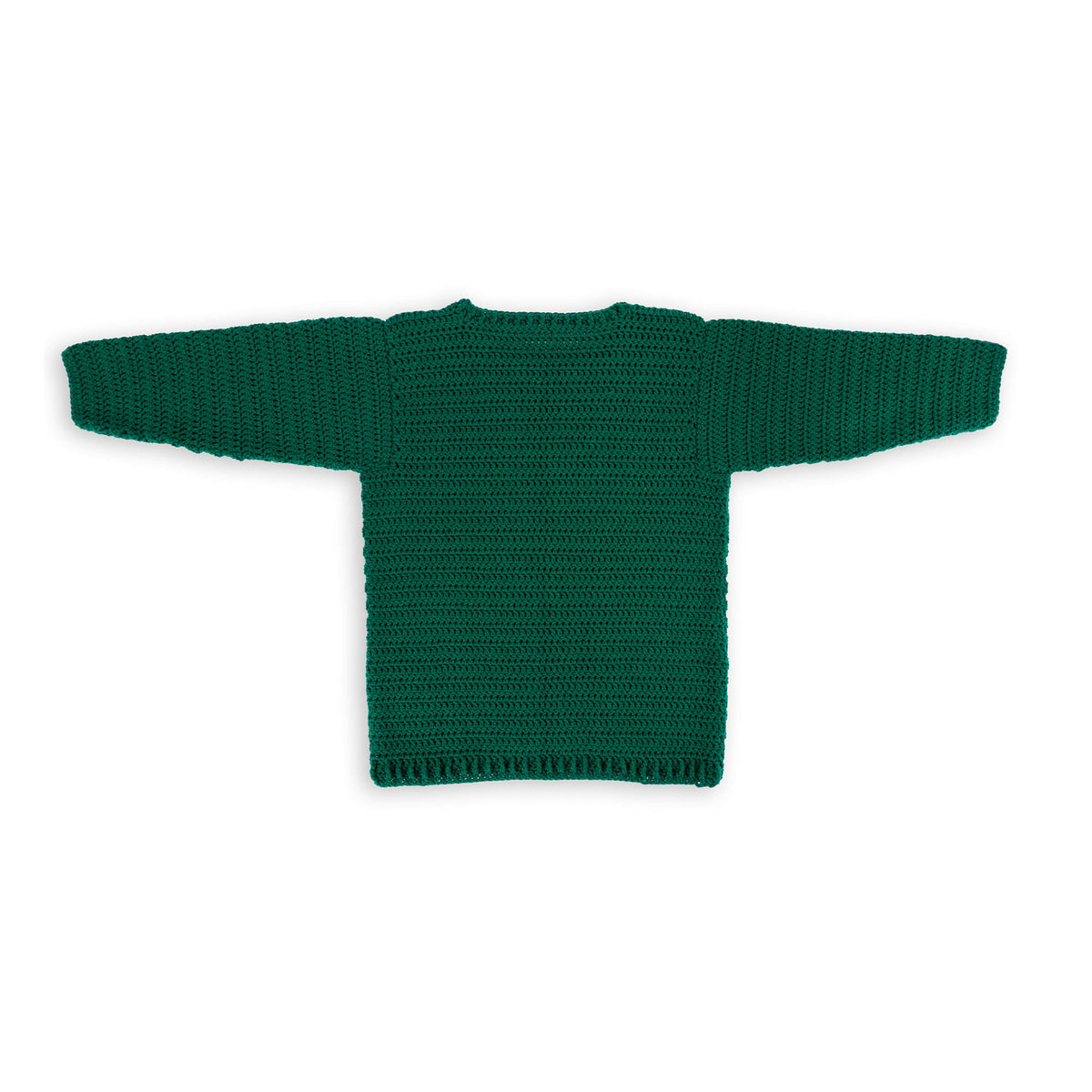 Crochet Snuggle Sweater made using Red Heart yarn