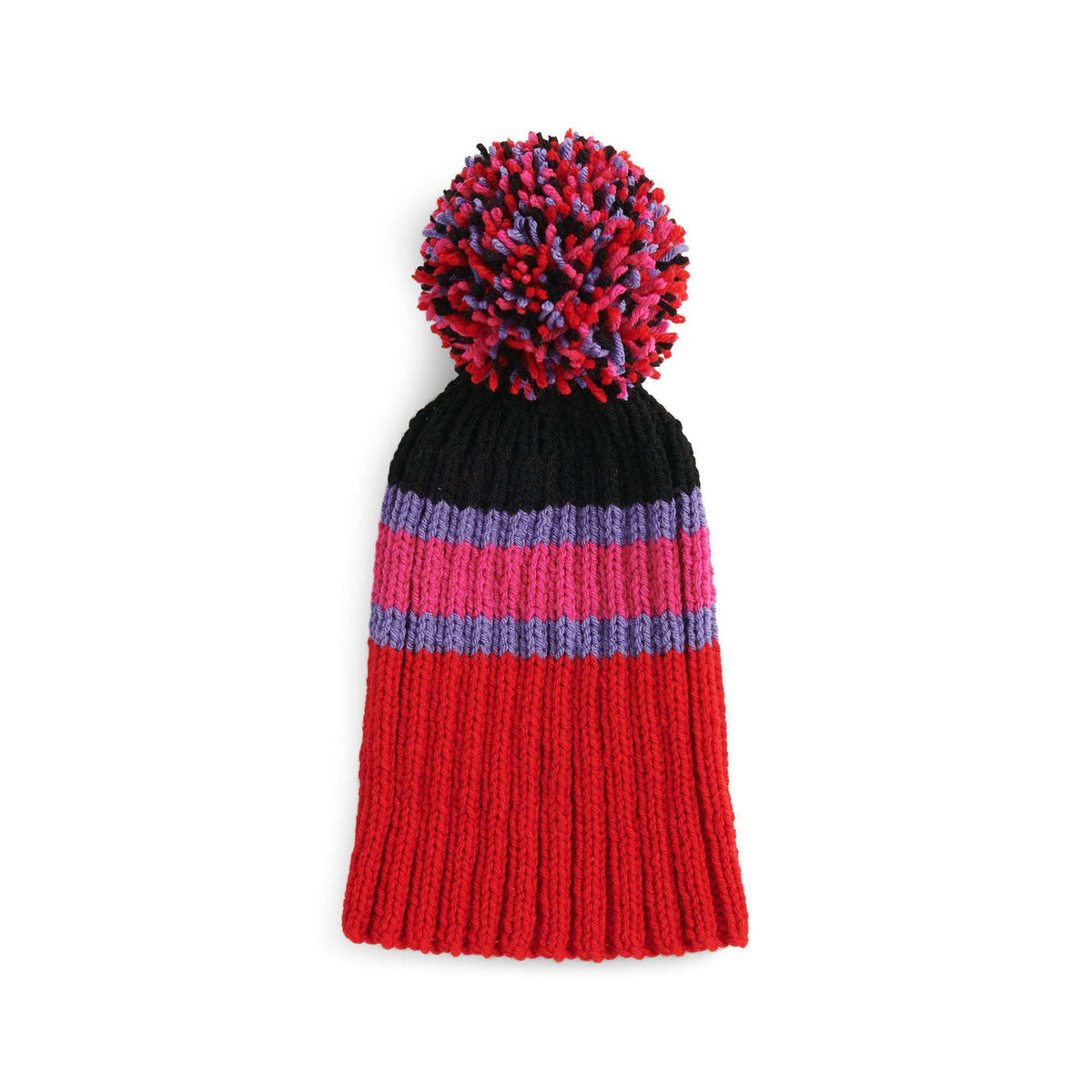 Knit Beanie made in Red Heart Super Saver Kits Yarn