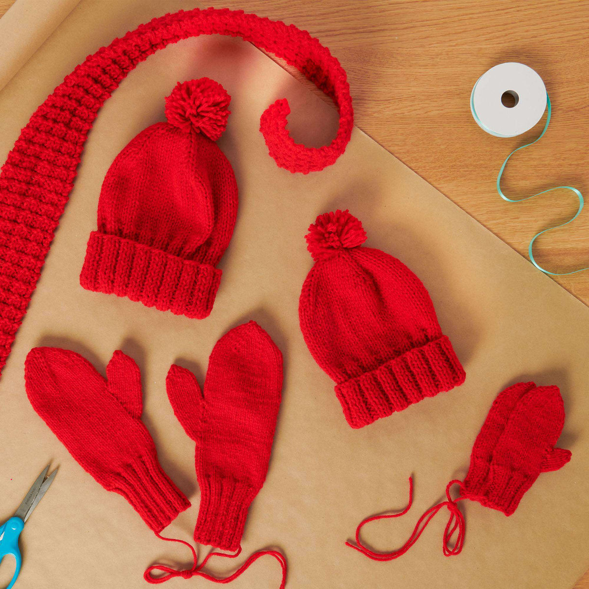 Knit made in Red Heart Super Saver yarn
