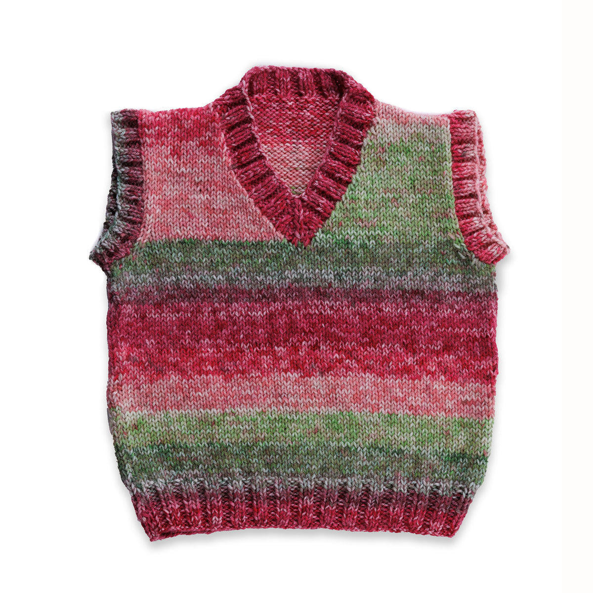 Vest Day Ever Knit Vest made using Red Heart yarn