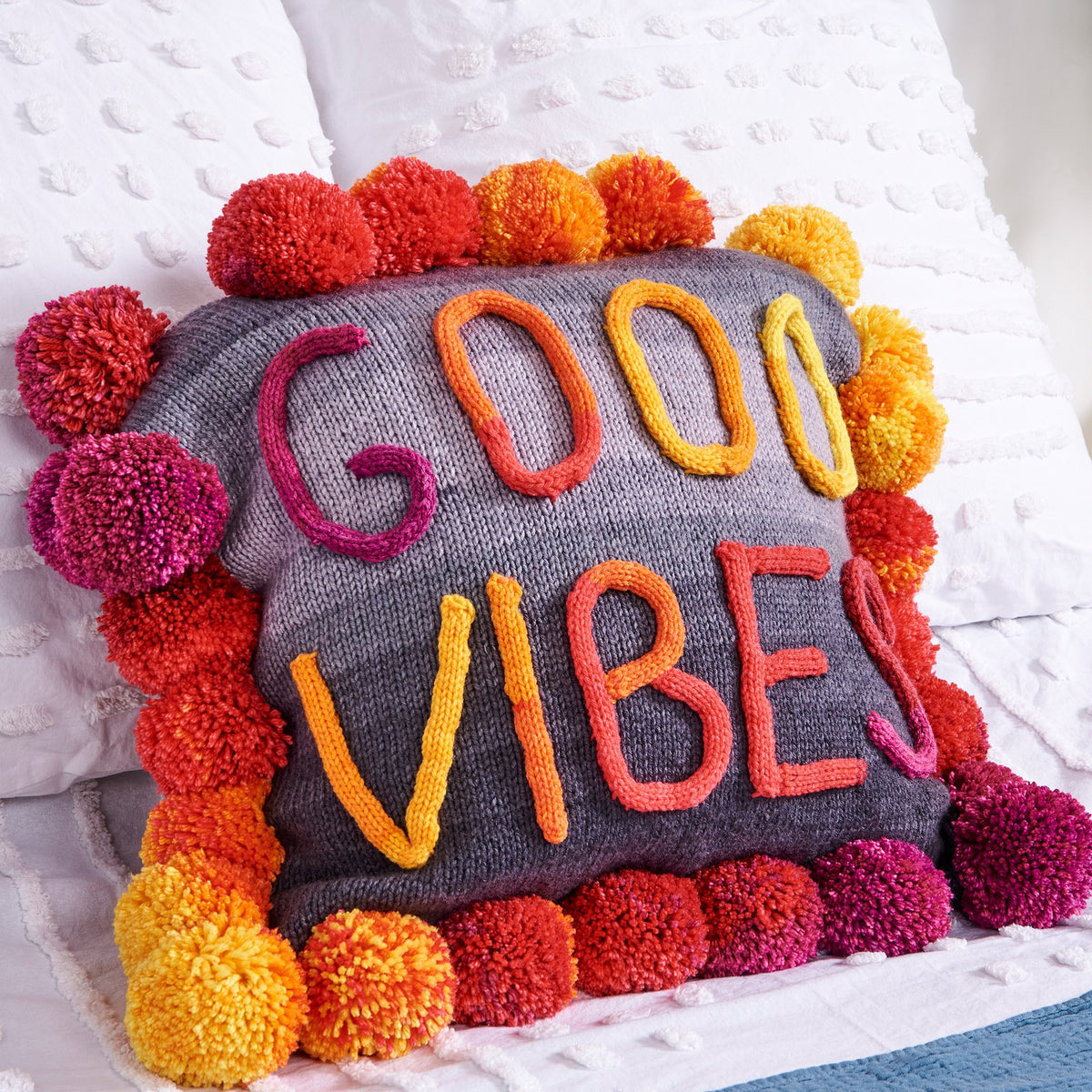 Knit Pillow made in Red Heart Yarn