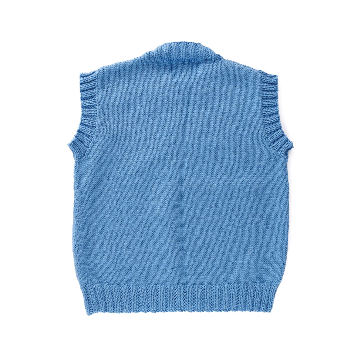 Knit Intarsia Swan Vest made using Red Heart yarn