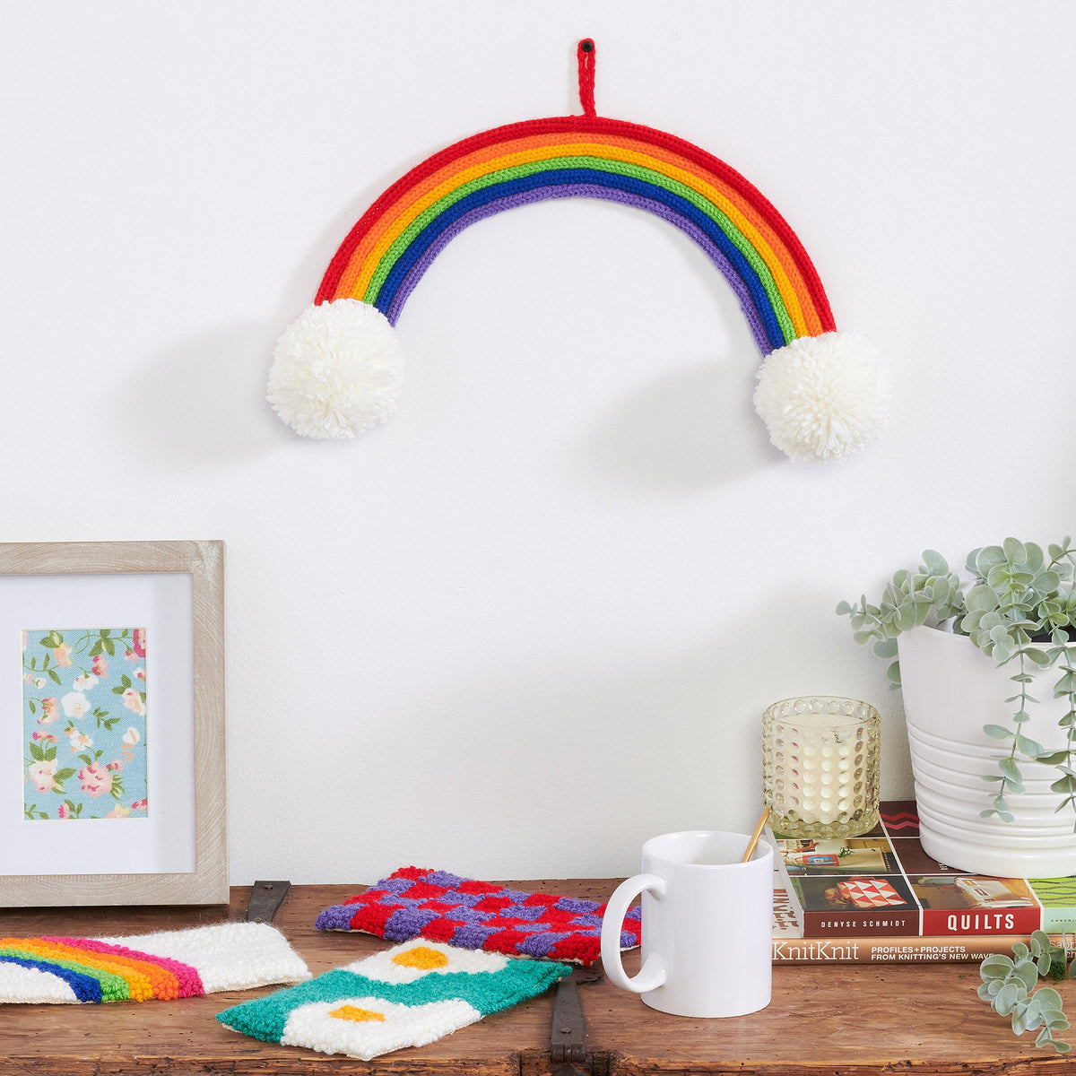 Craft Hanging made in Red Heart Super Saver Kits Yarn