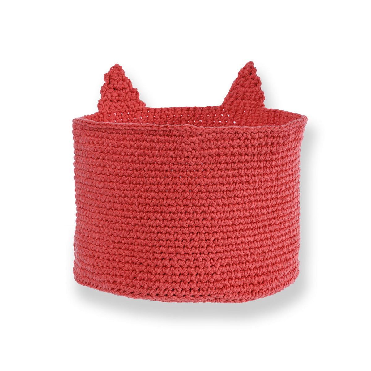 Crochet Cat Basket made using Lily yarn