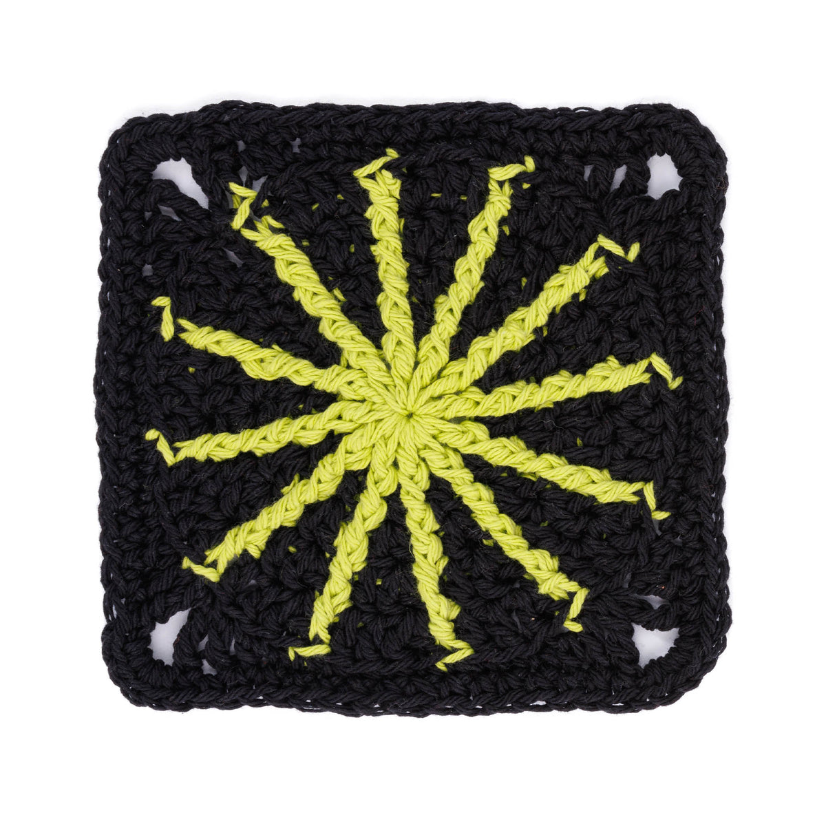 Shine Bright Crochet Dishcloth made using Lily yarn