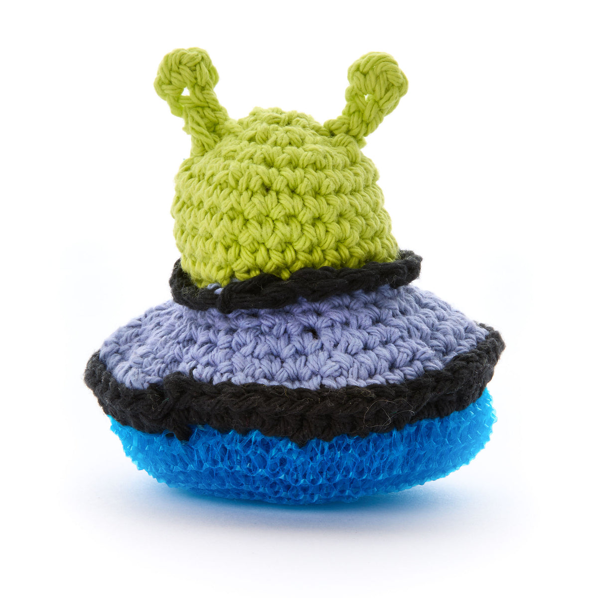Take Me To Your Cleaner Crochet Scrubber made using Lily yarn in a styled lifestyle setting