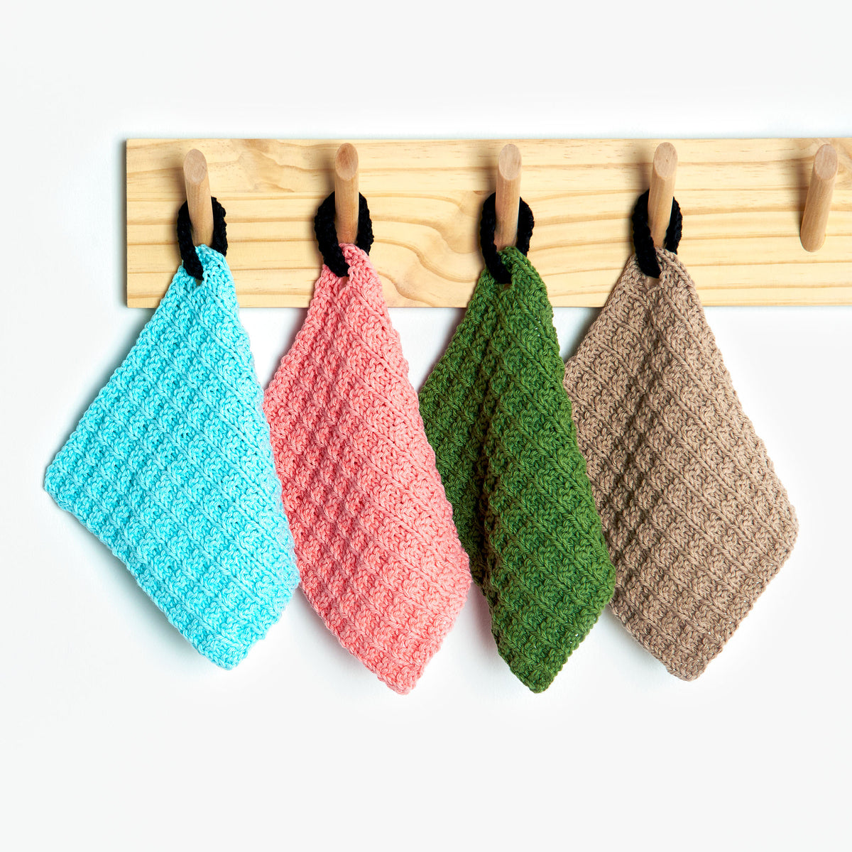 Knit Dishcloth made in Lily The Original Yarn