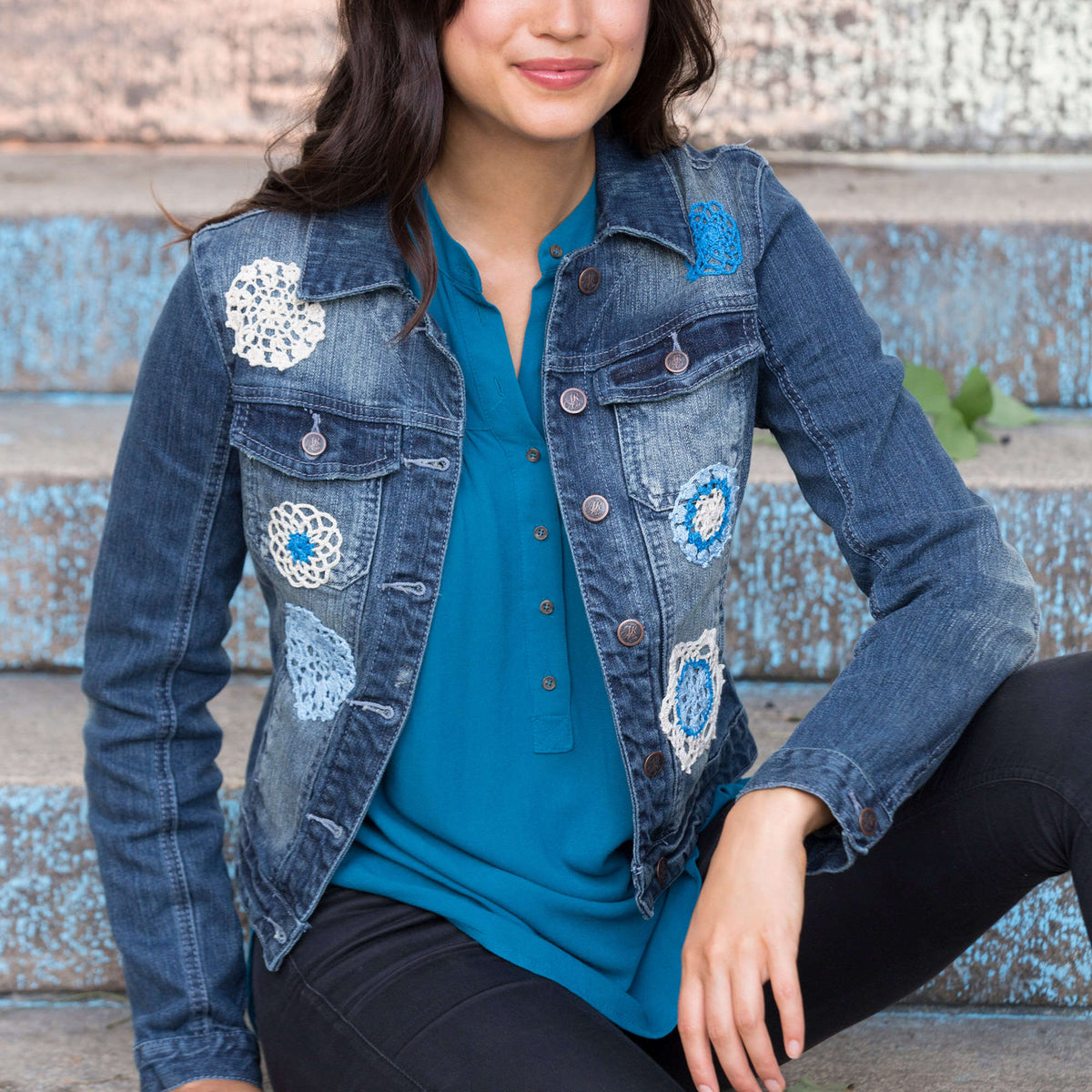 Crochet Appliqué made in Aunt Lydia's Classic Crochet Thread yarn