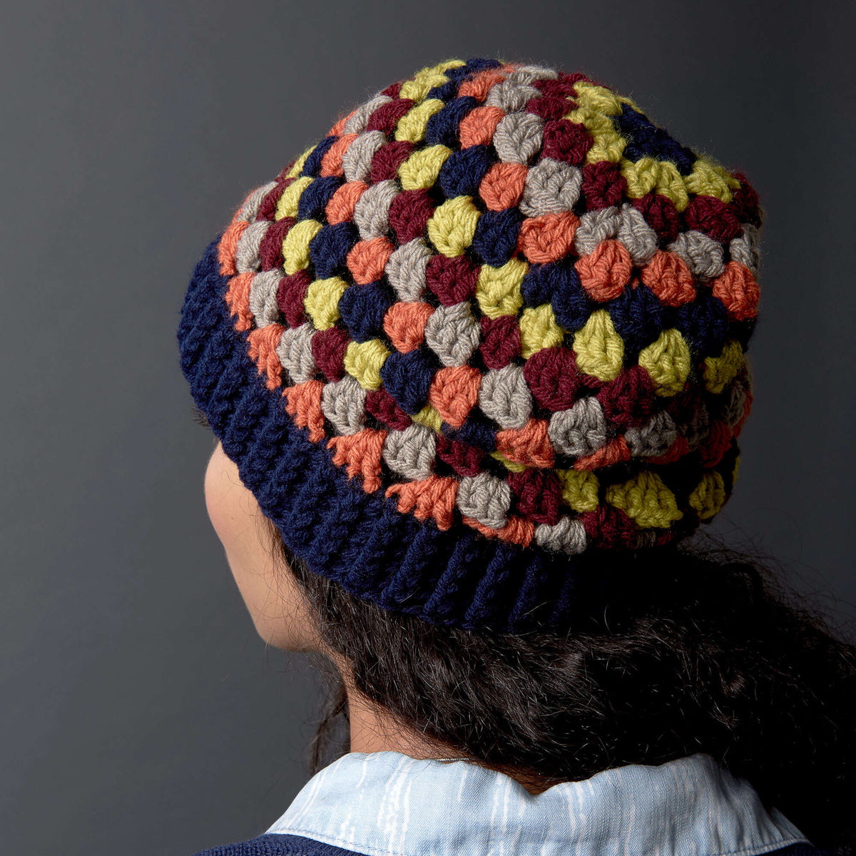 Crochet Hat made in Bernat Super Value yarn