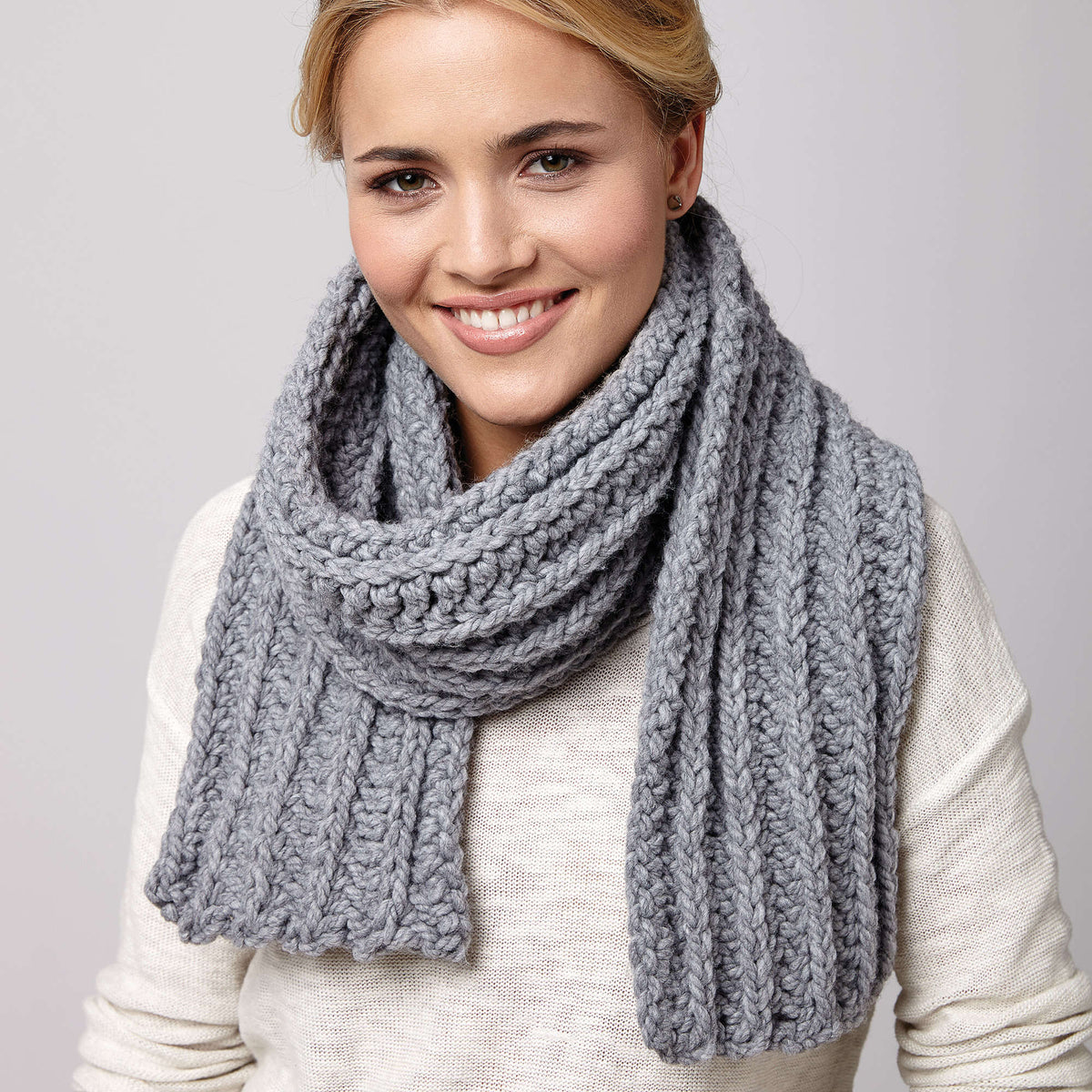 Crochet Scarf made in Bernat Wool-Up Bulky yarn