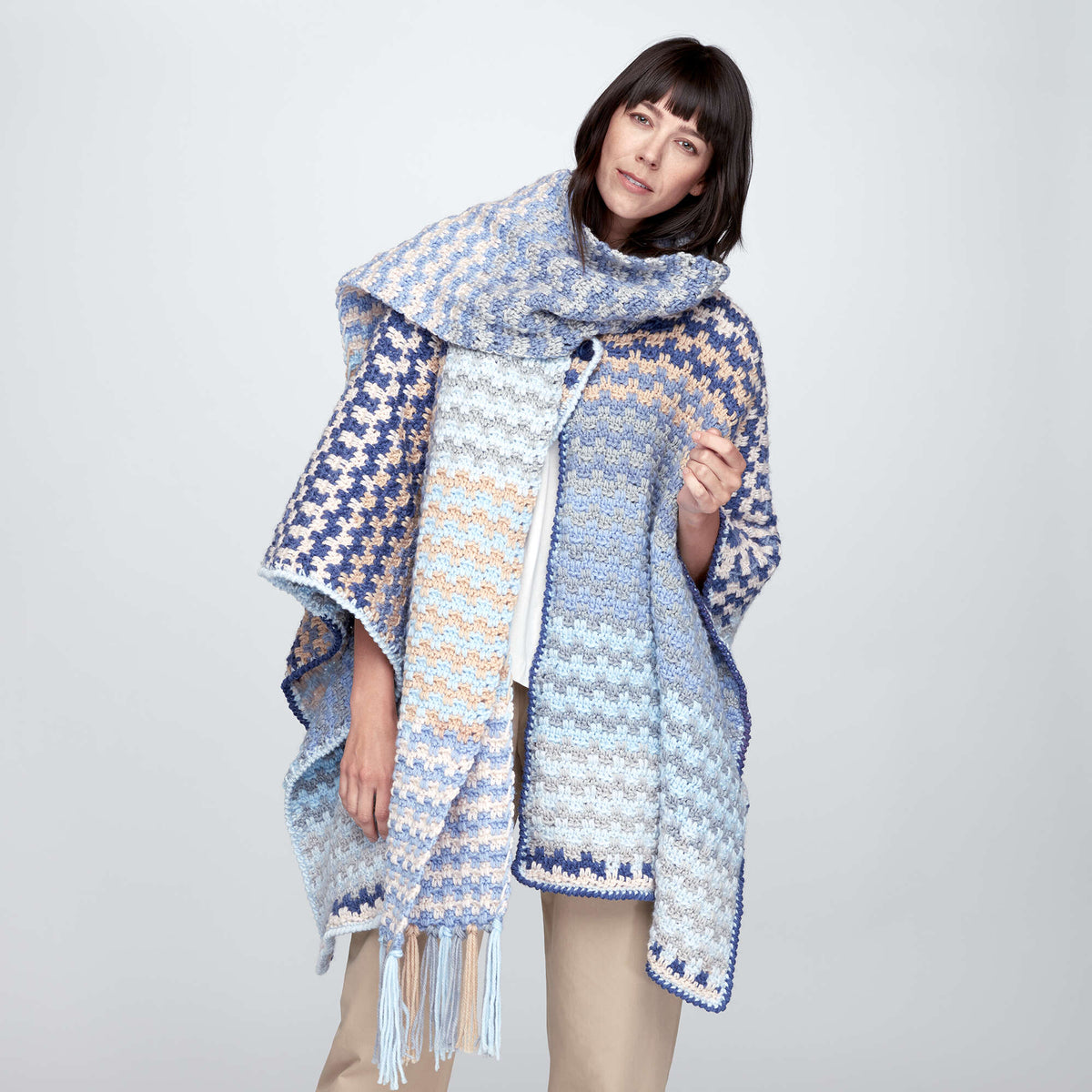 Crochet Shawl made in Bernat Pop! yarn
