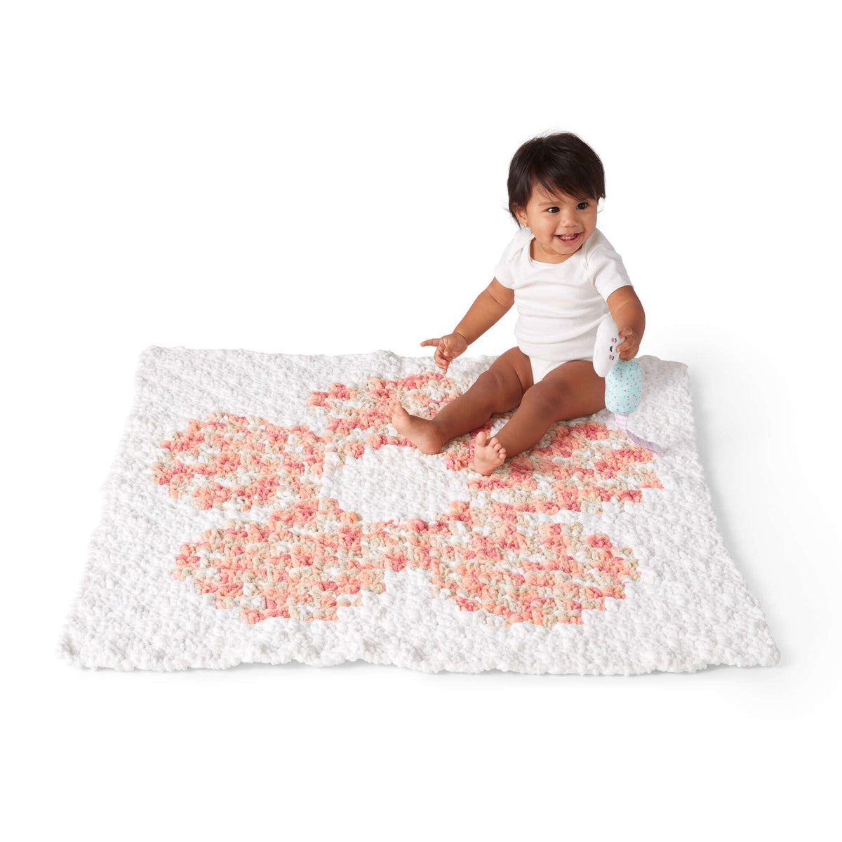 Crochet Blanket made in Bernat Baby Blanket yarn