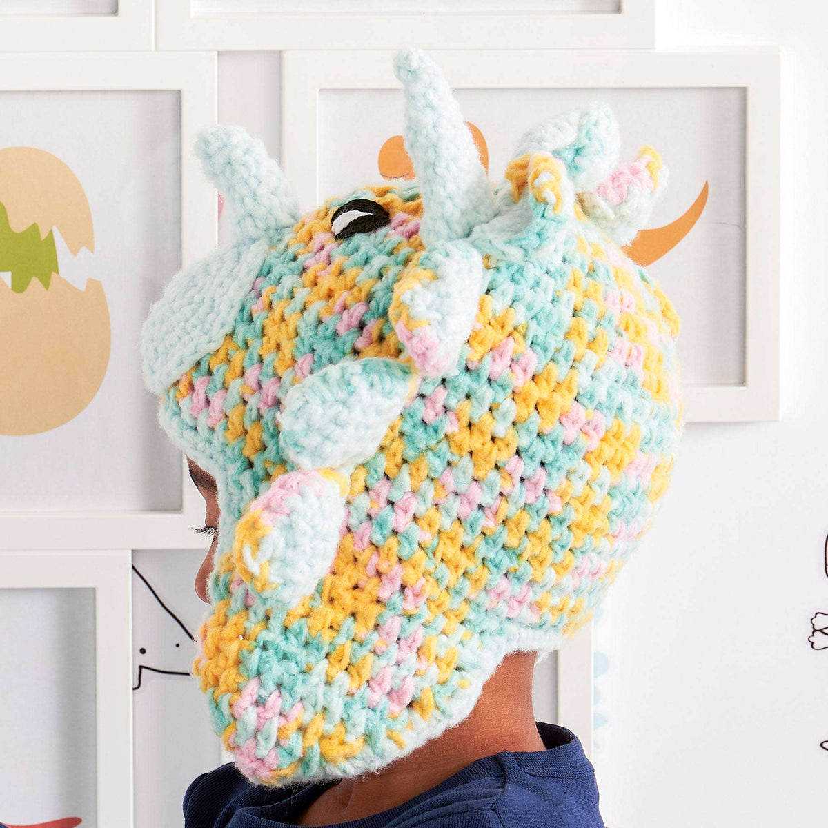 Crochet Hat made in Bernat Forever Fleece Finer yarn