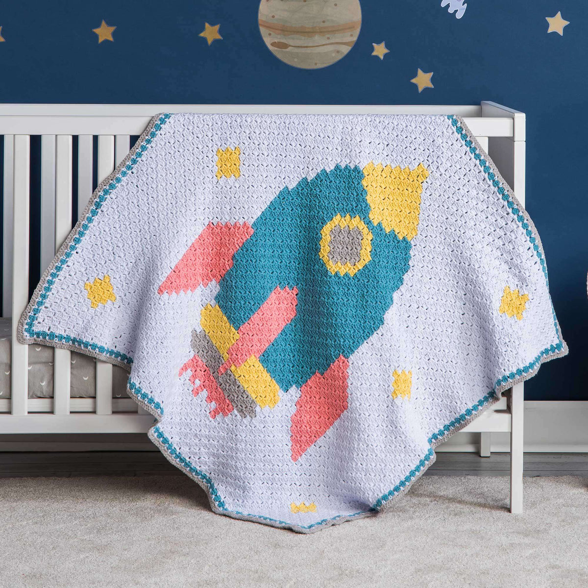 Crochet Blanket made in Bernat Bundle up yarn