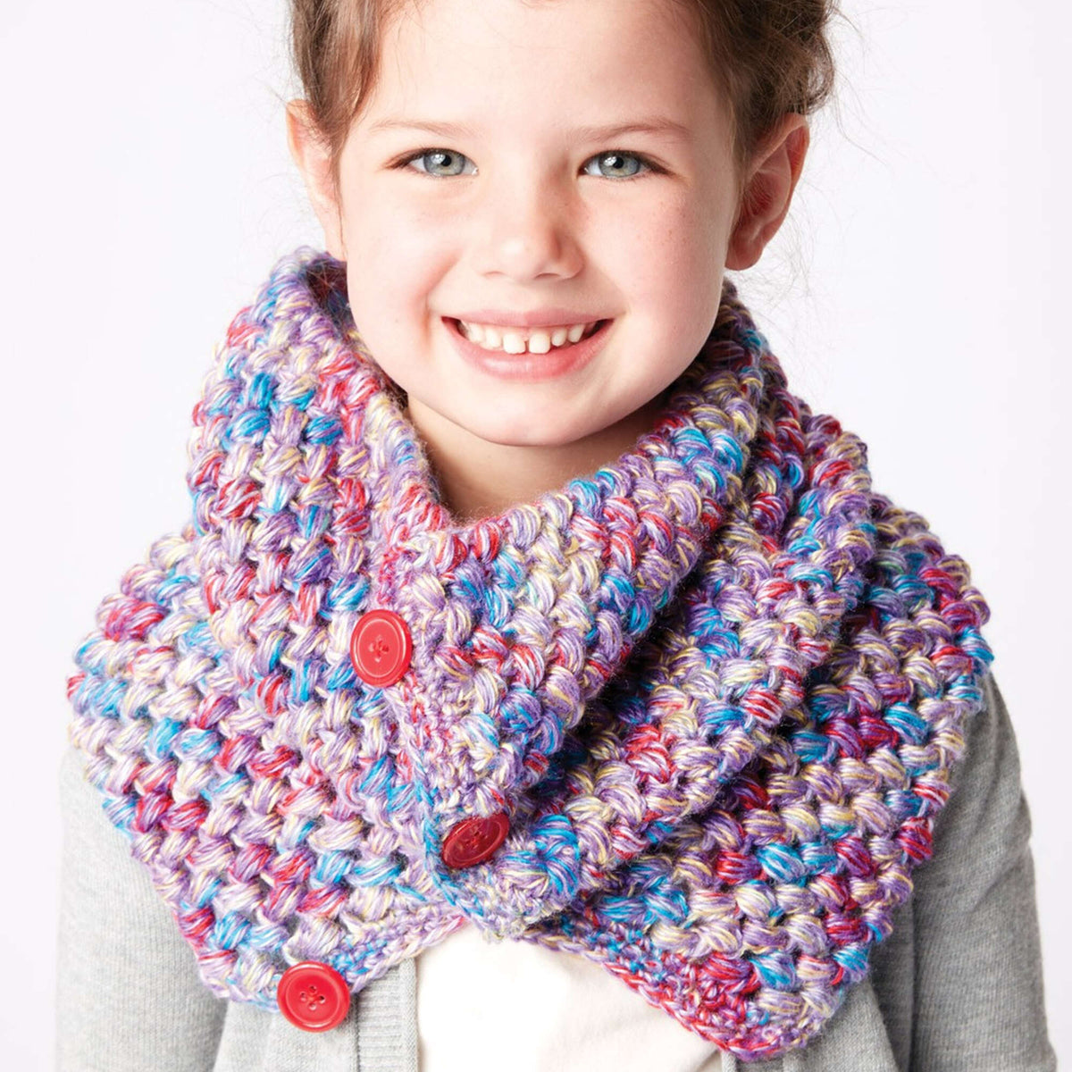 Crochet Cowl made in Bernat Softee Baby yarn