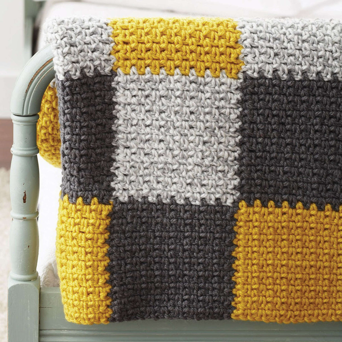 Crochet Blanket made in Bernat Softee Chunky yarn