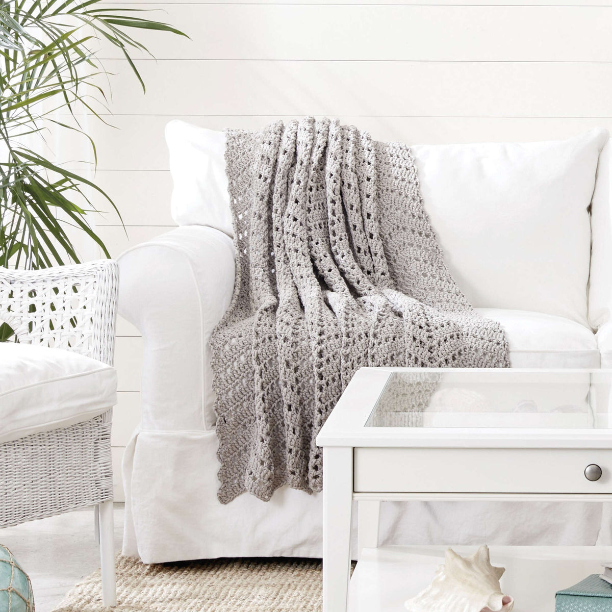 Crochet Blanket made in Bernat Maker Home Dec yarn