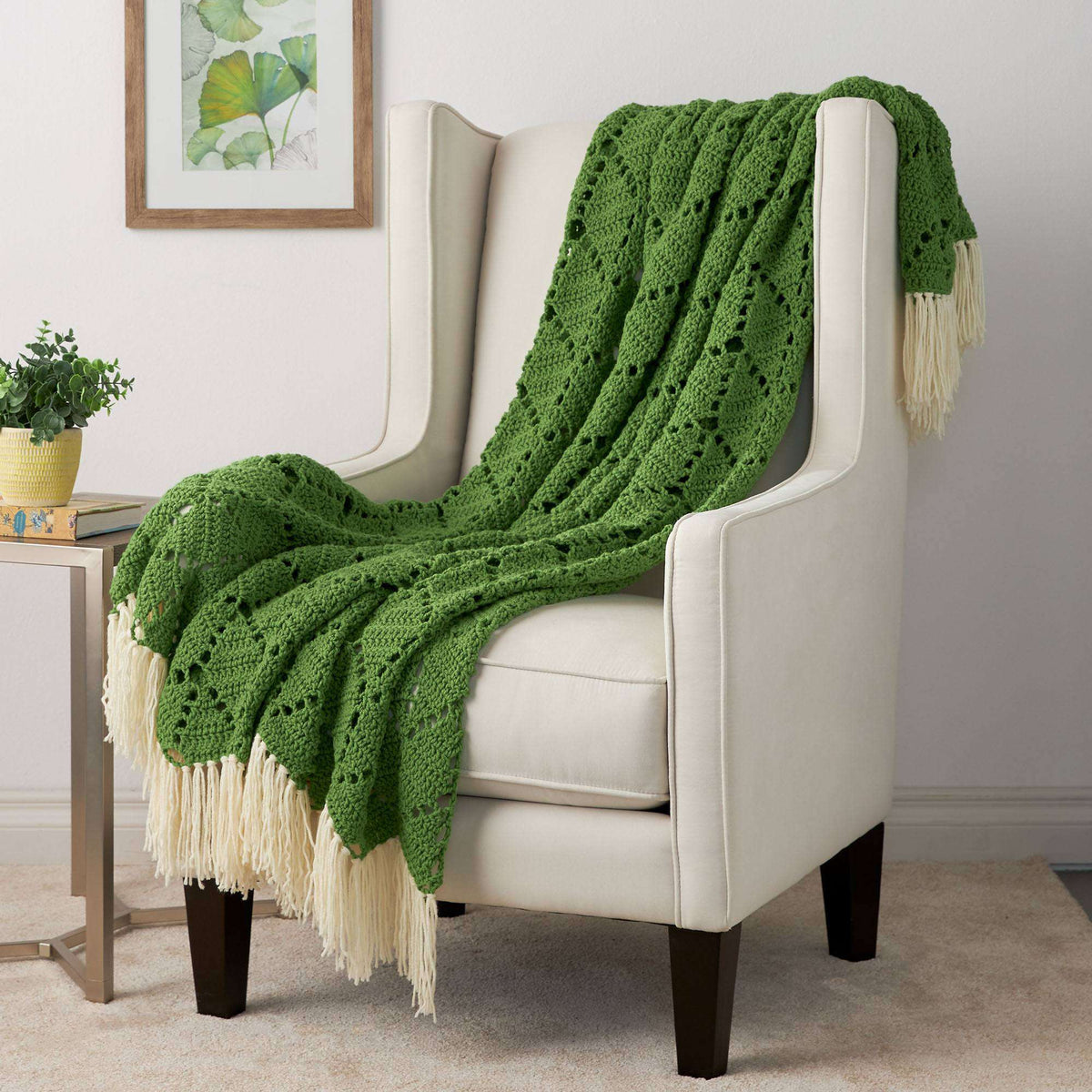 Crochet Blanket made in Bernat Super Value yarn