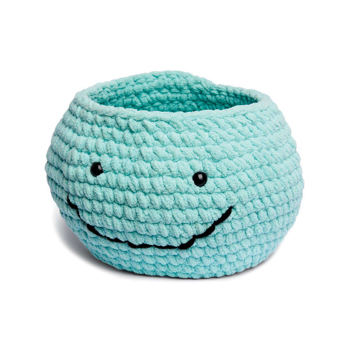 Crochet Basket made in Bernat Baby Blanket yarn