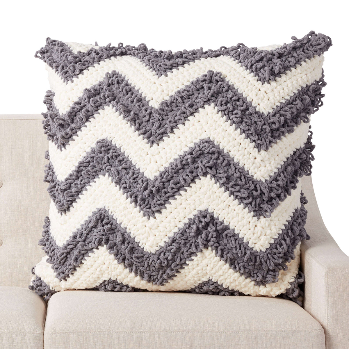 Crochet Pillow made in Bernat Blanket yarn