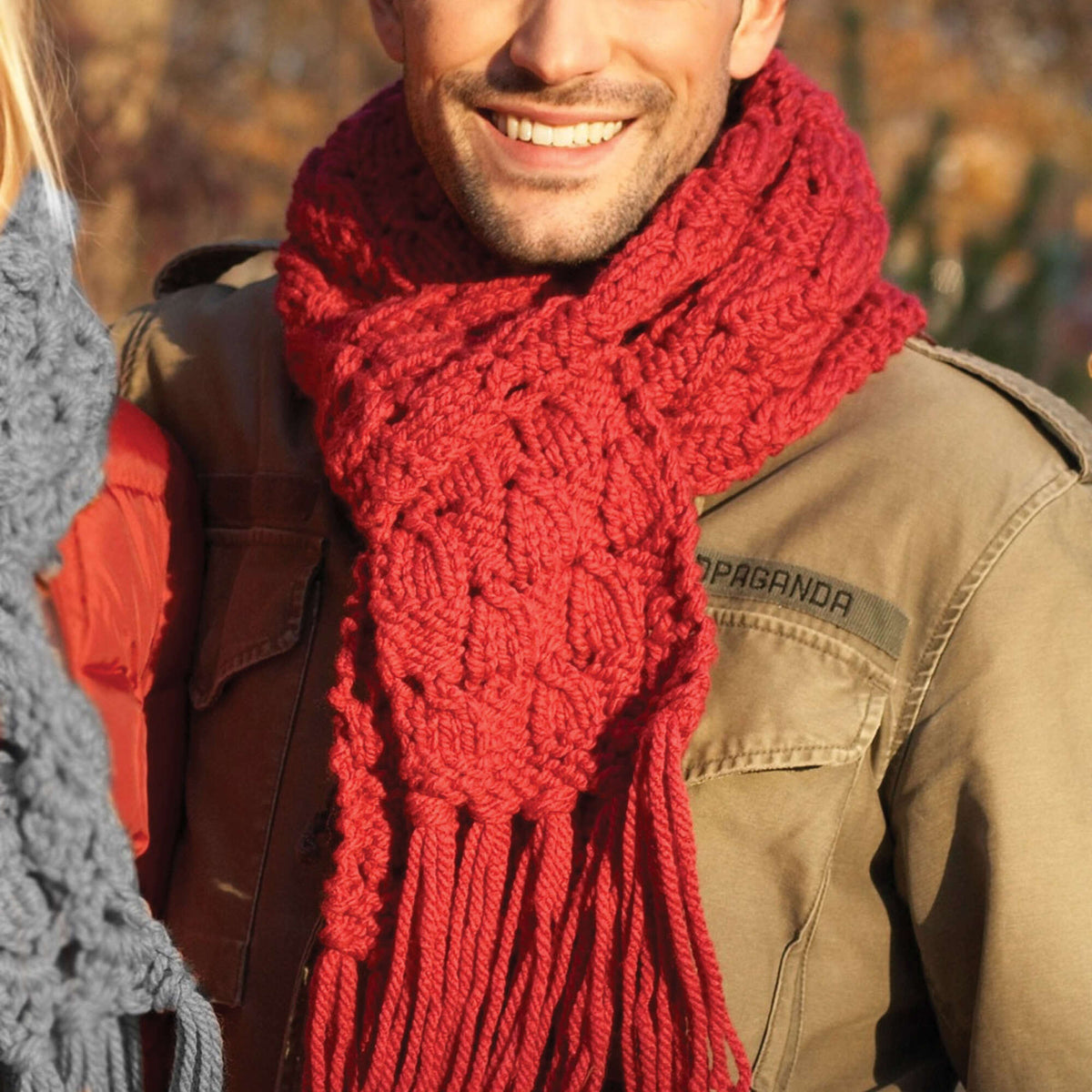 Knit Scarf made in Bernat Softee Chunky yarn