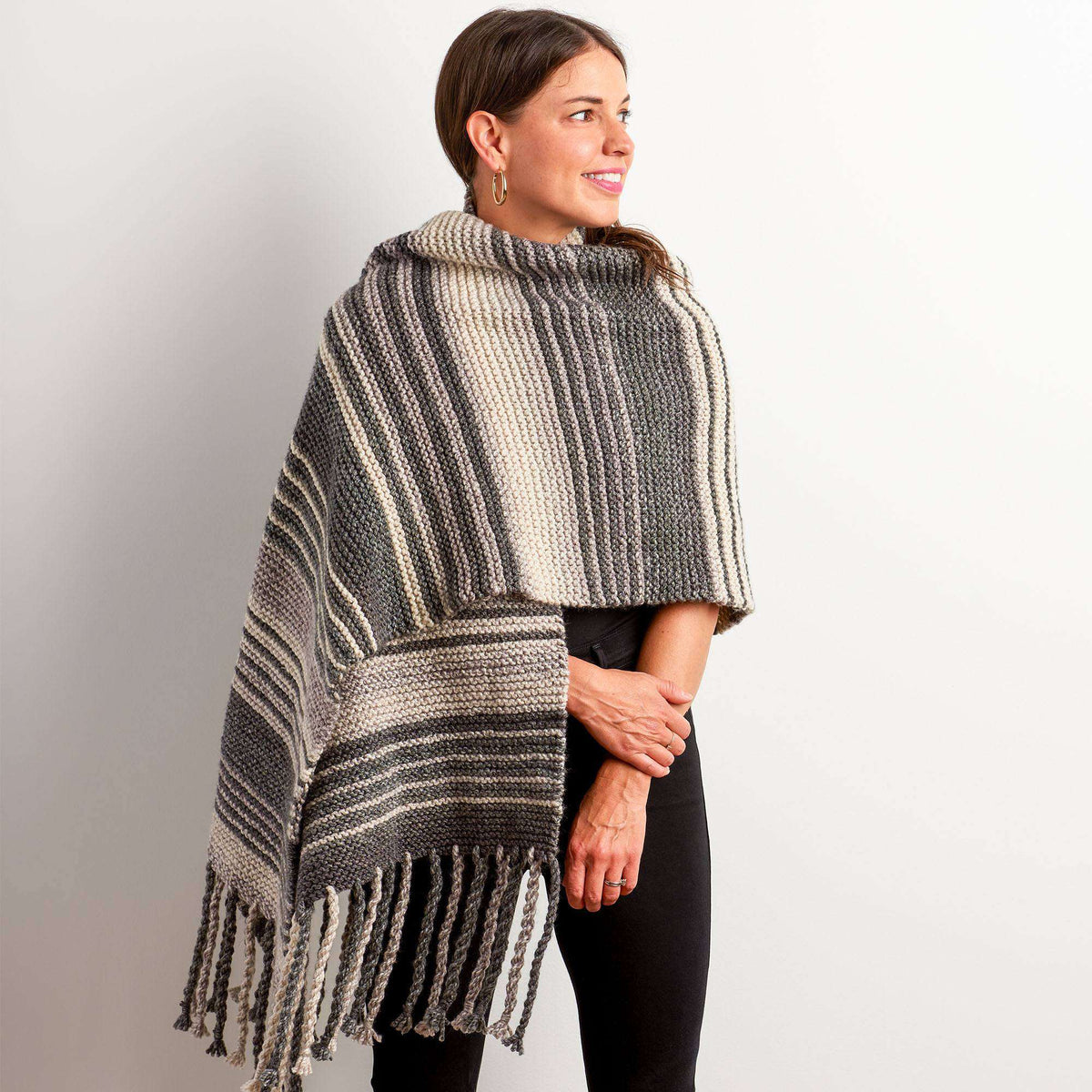 Knit Scarf made in Bernat Wavelength yarn