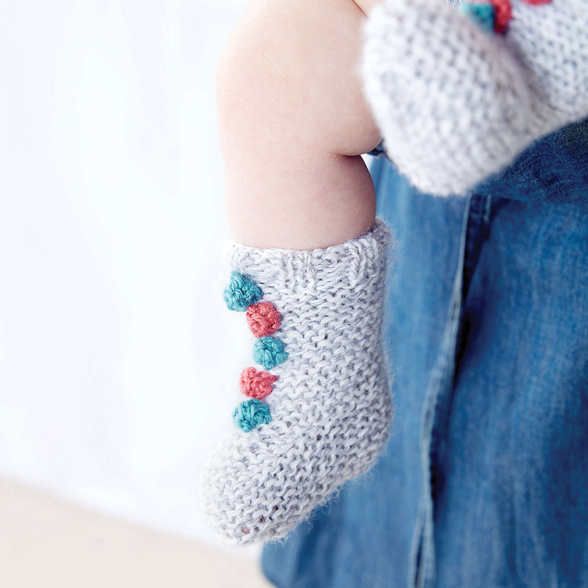 Knit Sock made in Bernat Softee Baby yarn