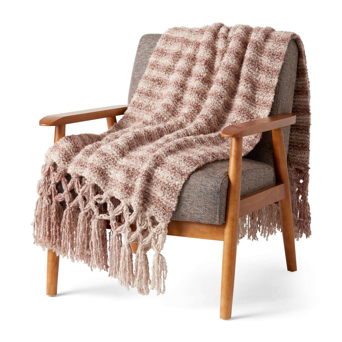 Knit Blanket made in Bernat Toasty yarn