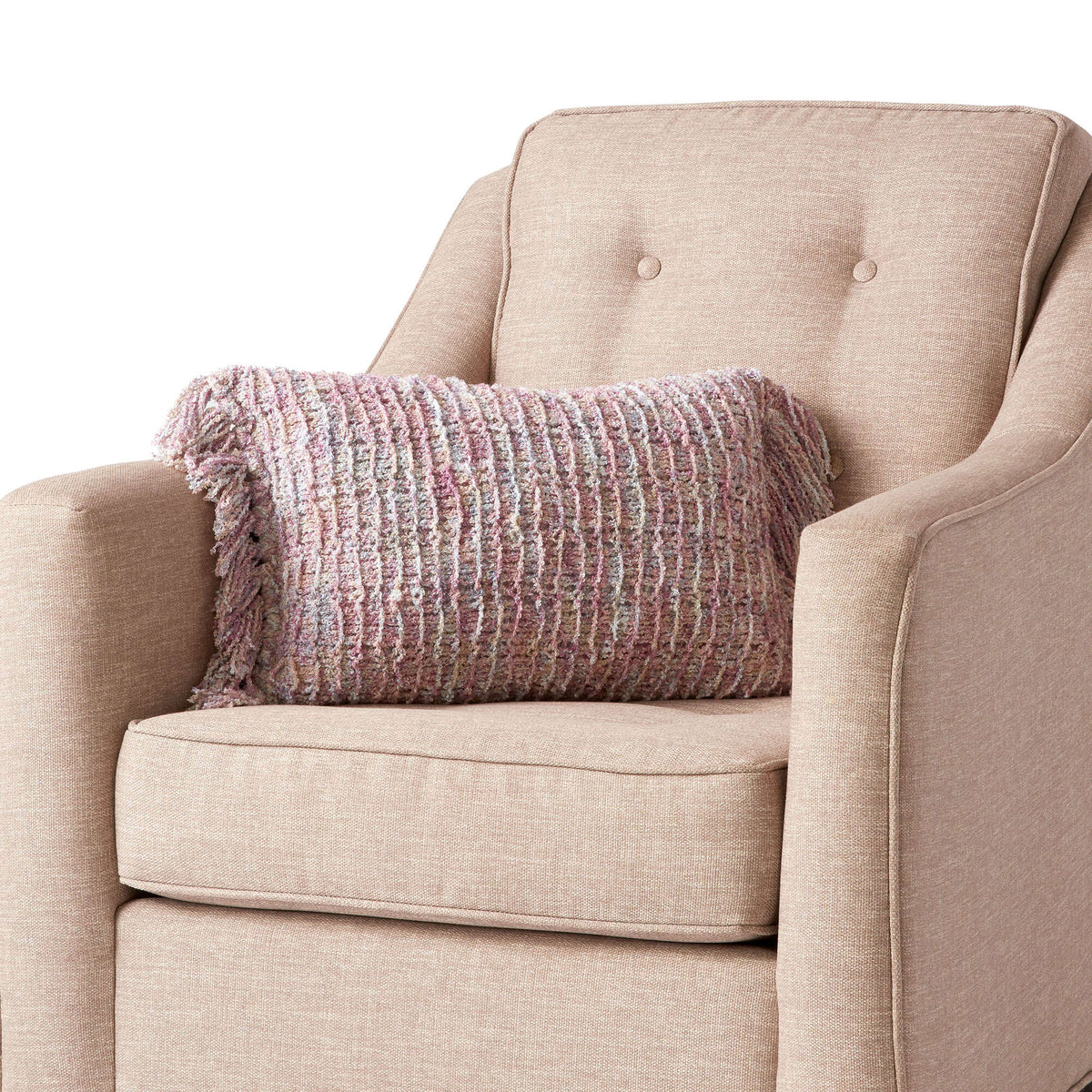 Knit Pillow made in Bernat Tweedie yarn