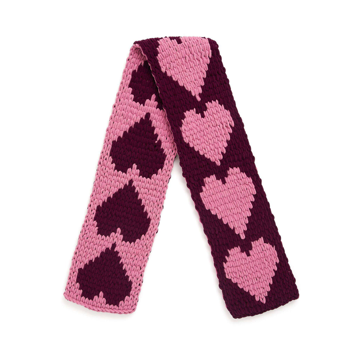 Craft Scarf made in Bernat Alize Blanket EZ Graph It yarn