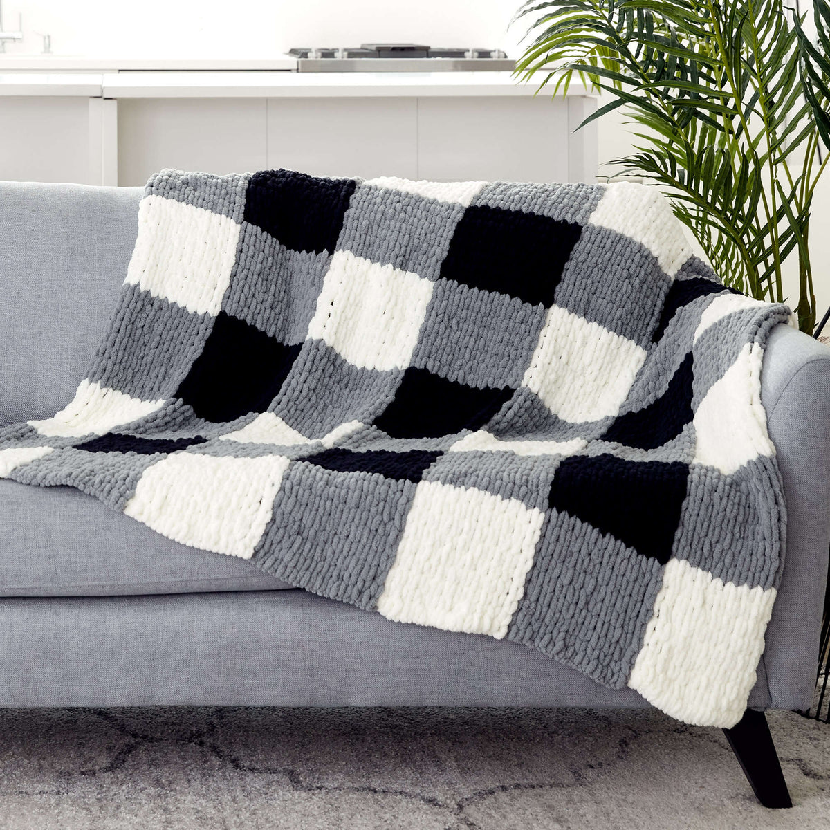 Craft Blanket made in Bernat Blanket-EZ yarn