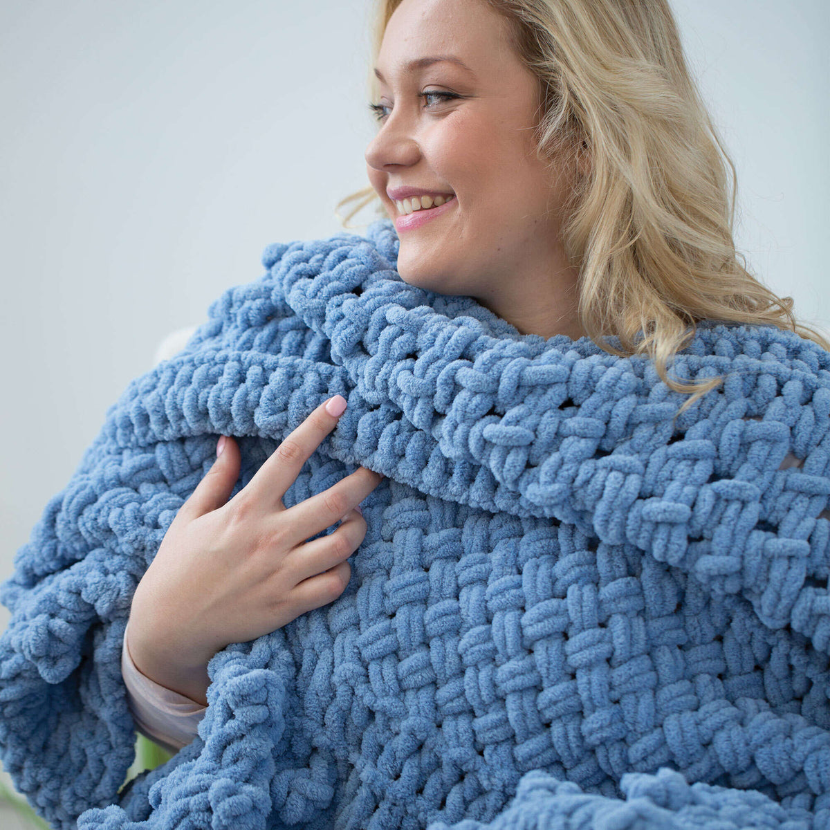 Craft Blanket made in Bernat Blanket-EZ yarn
