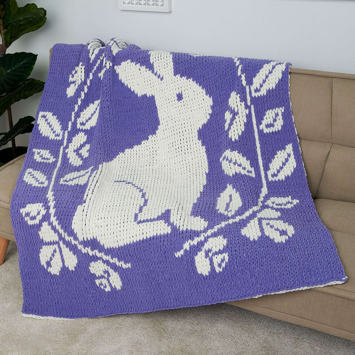 Craft Blanket made in Bernat Alize Blanket EZ Graph-it yarn