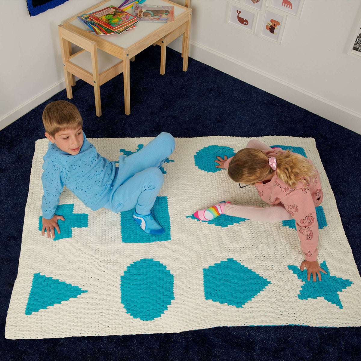 Craft Blanket made in Bernat Alize Blanket EZ Graph-it yarn