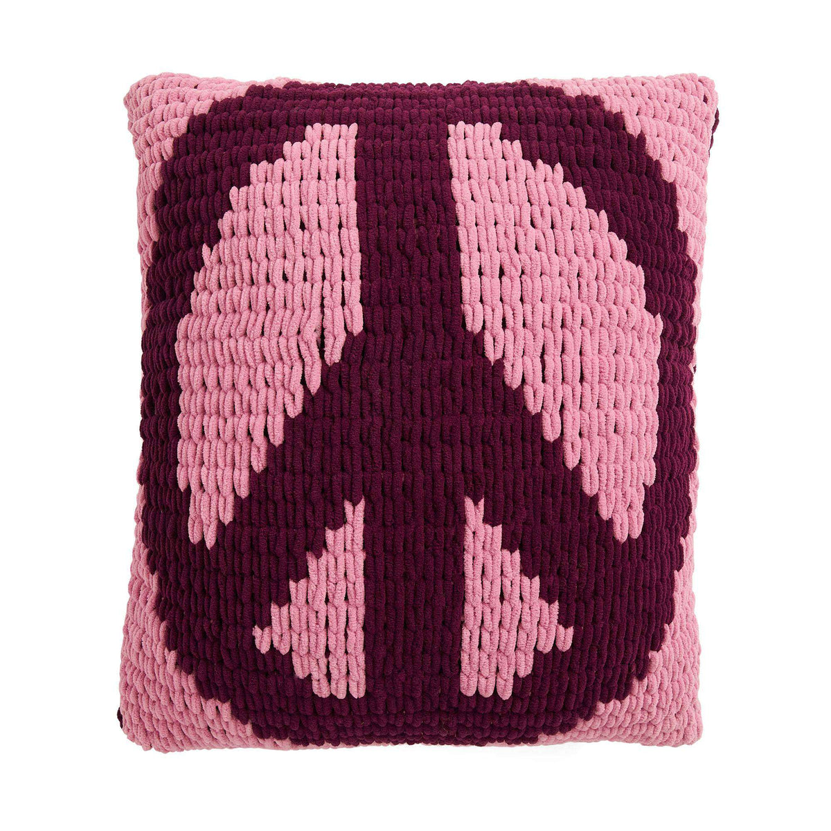 Craft Pillow made in Bernat Alize Blanket EZ Graph-it yarn