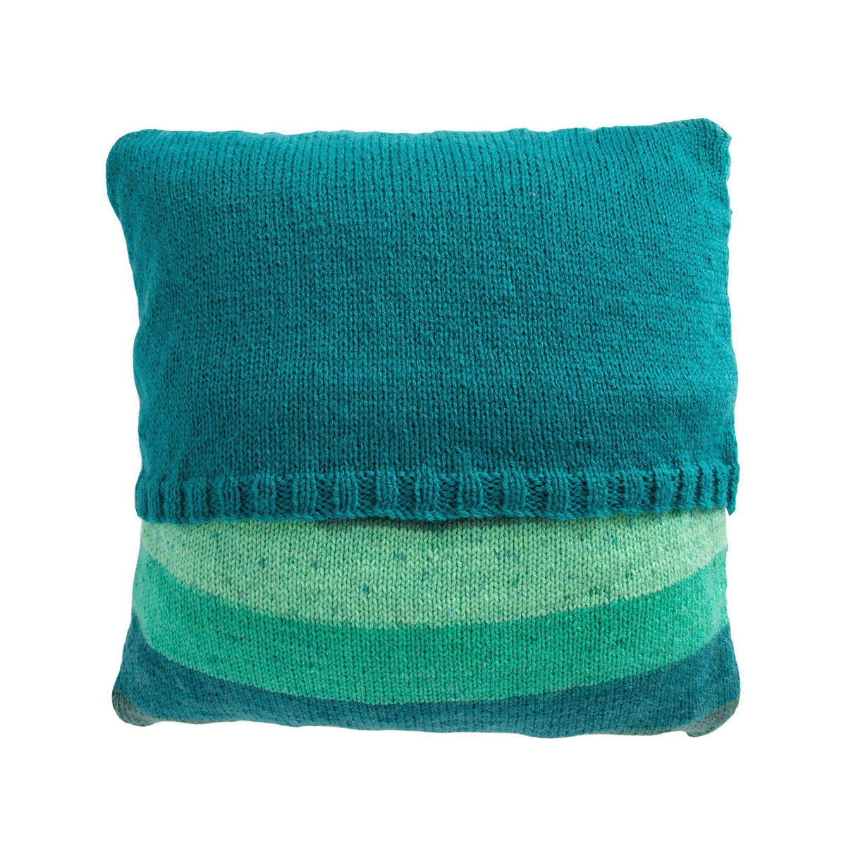 Knit Pillow made in Caron Lava Cakes yarn